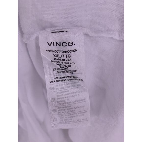 Vince Men's White 100% Cotton Short Sleeve T Shirt Size XXL 2XL - Picture 5 of 7